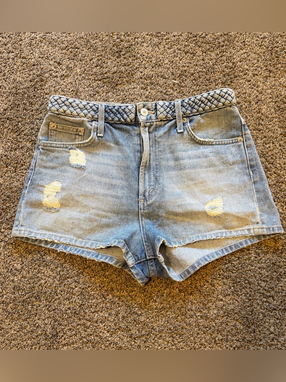 Tularosa Revolve Emma High Rise Denim Shorts